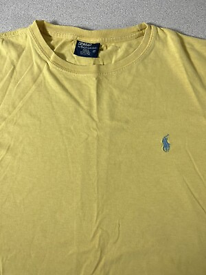 #ad Mens Ralph Lauren Short Sleeve T Shirt Yellow S small 857