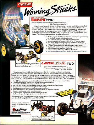 #ad Kyosho RC Buggy Vintage 1992 Print Ad Wall Art Décor Triumph amp; Lazer ZX R