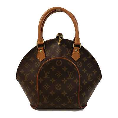 #ad LOUIS VUITTON LV GHW Ellipse MM Handbag Tote Bag M51126 Monogram Brown