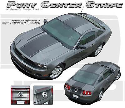 #ad Pro Grade 3M Mustang PONY Hood CENTER Stripe Decals Graphics 2012 * 626