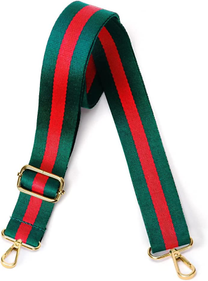 Purse Strap Replacement Crossbody Golden Buckle Green amp; Red Purse Strap for Wom
