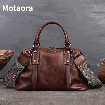 #ad Genuine Leather Shoulder Bags For Women Handbags Vintage Handbag Casual Tote