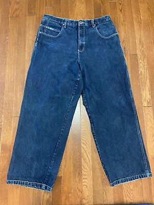 #ad Southpole Baggy Blue Jeans 38x32 Embroidered Wide Leg Y2K Hip Hop Skater Vintage