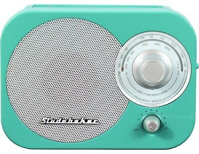 #ad Studebaker SB2000TE Retro Portable AM FM Radio Speaker Aux Input Teal New
