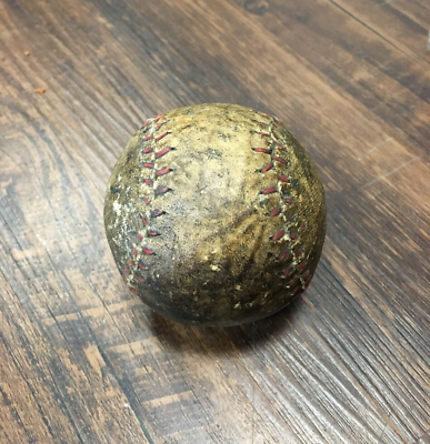 #ad ANTIQUE STITCHED LEATHER BASEBALL EARLY 20th CENTURY