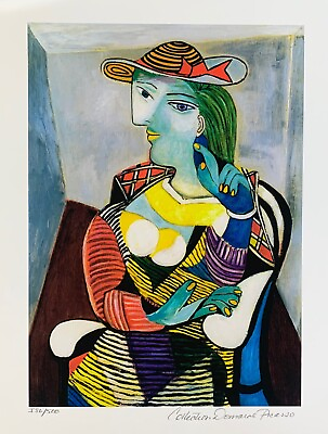 #ad Pablo Picasso MARIE THERESE WALTER Estate Signed amp; Numbered Giclee Art 14quot; x 11quot;