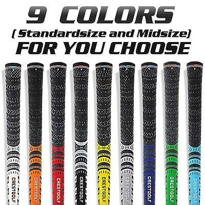 #ad 13PCS Set Golf Grip Standard Midsize Carbon Yarn Anti Slip Golf Iron Club Grips