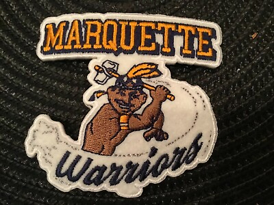 #ad Marquette Warriors Golden Eagles Vintage Embroidered Iron On Patch 3” X 3”