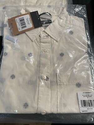 #ad The North Face Baytrail Short Sleeve Button White with Grey Floral design