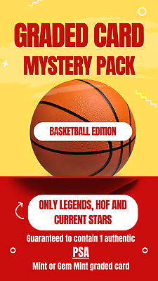 #ad PSA GRADED Mystery Pack 1 PSA 9 Mint or 10 Gem Mint Basketball Card Stars HOF