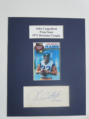 #ad Penn State 1973 Heisman Trophy Winner John Cappelletti amp; his autograph