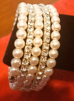 #ad Fashion Expandable Bracelet With Stones