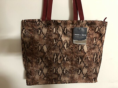 #ad Macy#x27;s Women Shopping Brown Tote With Free Gift Sample