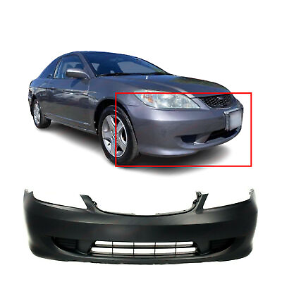 #ad Primed Front Bumper Cover for 2004 2005 Honda Civic Sedan Coupe 04711S5AA91ZZ