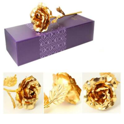 #ad Gold Plated Rose Flower Birthday Romantic Valentine#x27;s Day Mother#x27;s Day Gift