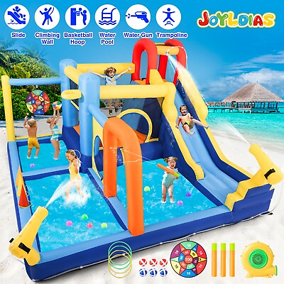 #ad Large Inflatable Bounce House Water Slide Wet Dry Climb Jump Splash Pool Blower