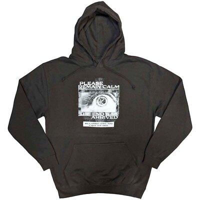 #ad Bring Me The Horizon #x27;Remain Calm#x27; Grey Pullover Hoodie NEW