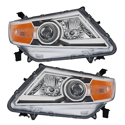 #ad Headlight Set For 2011 2012 2013 Honda Odyssey Left and Right With Bulb 2Pc
