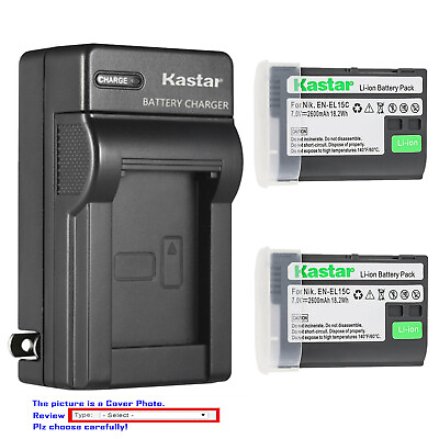 #ad Kastar Battery AC Wall Charger for Nikon D7000 D7100 D7200 D7500 D750 D780