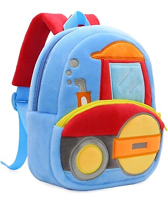 #ad Toddler Backpack for Boys and Girls Cute Plush Vehicles Cartoon Mini Backpack