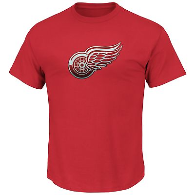 #ad Detroit Red Wings NHL Men#x27;s Embroidered Lightweight Tek Patch T Shirt Small