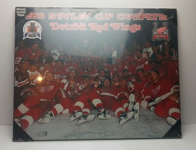 #ad Detroit Red Wings Champions Brand NEW PLAQUE Back 2 Back Stanley Cup 1997 1998