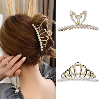 #ad Women Hair Claws Cute Crown Hair Clip Hair Crab Clamp Hairgrip Metal Fashion