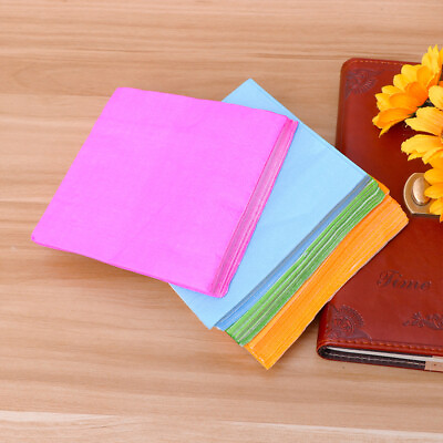 #ad 80 Pcs Solid Color Tissue Pure Serviette Paper Napkins Square Handkerchief