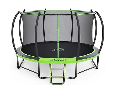 #ad BCAN Trampoline 10FT 12FT 14FT Recreational Trampoline with Enclosure for Kid...