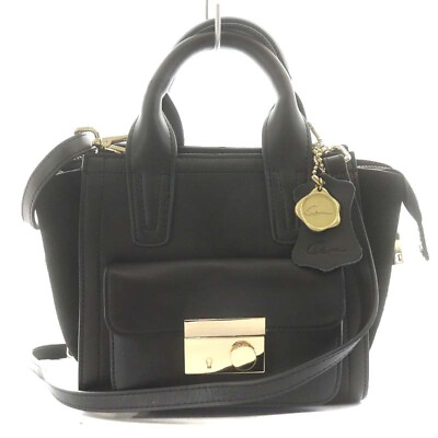 #ad Barneys New York Shoulder Bag Handbag 2Way Leather Black An1 Ladies