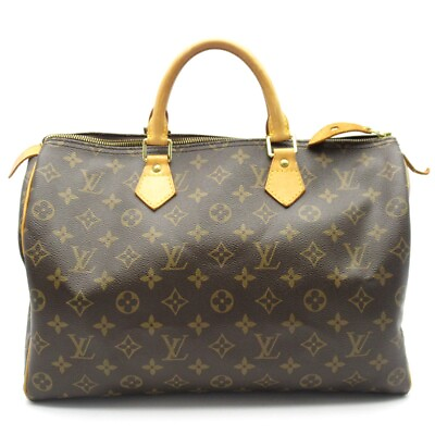 #ad LOUIS VUITTON Speedy 35 M41524 Monogram WomenBoston bag Brown Discontinued...