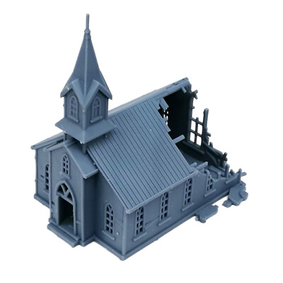 #ad Outland Models Military Scenery Structure Destroyed Church 1:144