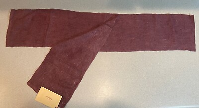 #ad Makara Handwoven Tussah Silk Scarf Plum Colored 60 x 6.25 inches 0022