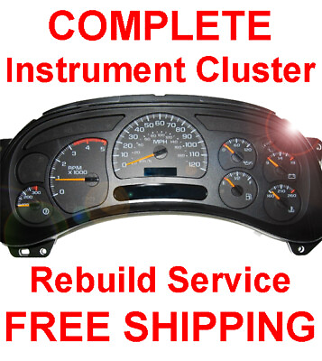 #ad 1999 2007 GMC Sierra Instrument Gauge Cluster Speedometer Dash Panel REPAIR