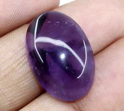 #ad 22.70 Ct Natural African Purple Amethyst Cabochon Cut Certified Loose Gemstone