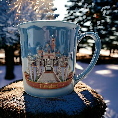 #ad Disneyland 3D Princess Castle Tinker Bell 14 oz Blue Glossy Coffee Mug Cup