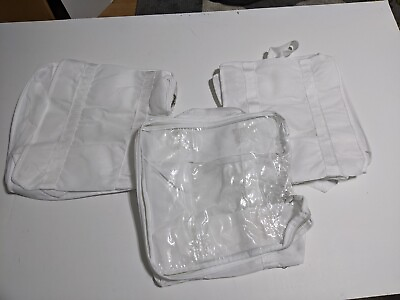 #ad Storage Organizer Bag Foldable Zippered Storage Organizer Bag White Set of 3