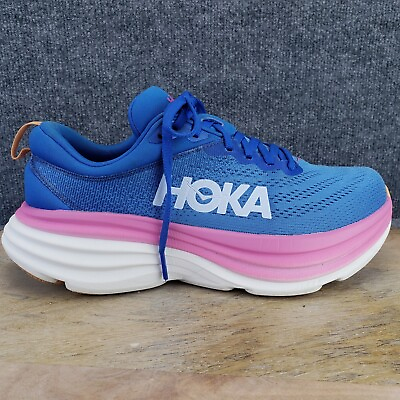#ad Hoka One One Bondi 8 Womens Size 7.5 Blue Running Athletic Shoes 1127952 CSAA