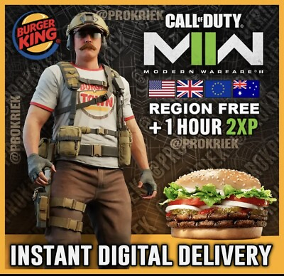 #ad BURGER KING COD: Modern Warfare 2 Piel de operador de Burger Town 1 hora 2xp