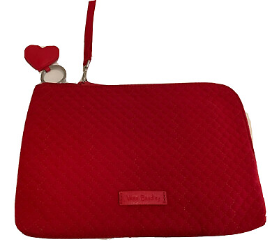 NWT Vera Bradley Iconic RFID Wristlet Wallet Handbag in Cardinal Red NWT $31.48