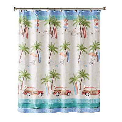 #ad #ad by Saturday Knight Ltd. Paradise Beach Fabric Shower Curtain Multicolored 70...