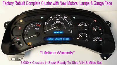 #ad 2003 2004 2005 06 CHEVY AVALANCHE COMPLETE CLUSTER CUSTOM CARBON FIBER GAUGES WB