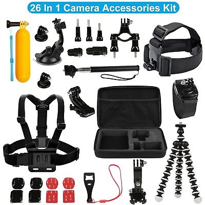 #ad 26 In 1 Camera Accessories Kit Fit For GoPro Hero 5 4 3 3 2 1 Camera