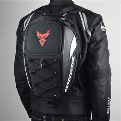 #ad Motorcycle Tail Bag Multifunction Motor Rear Seat Rider Backpack Bag Waterproof