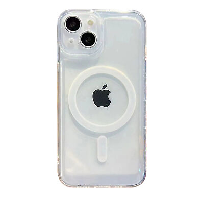 For iPhone 14 13 Pro MAX 12 11 Plating Magnetic Slim Cover Clear Mag Safe Case $2.99