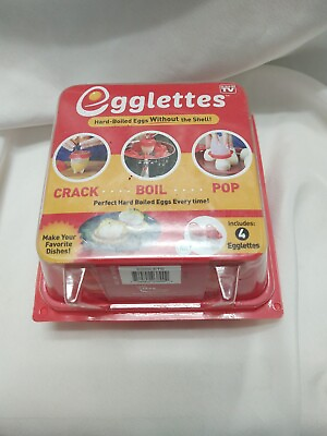 #ad Egglettes Maker 4 Pack Egg Cooker Hard Boiled Eggs without the Shell Eggies US
