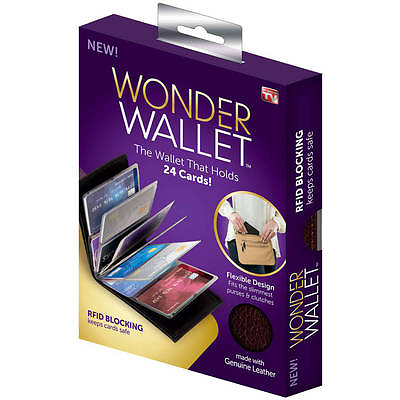 3 pk Wonder Wallet Amazing Slim RFID Wallets As Seen on TV Black $26.00