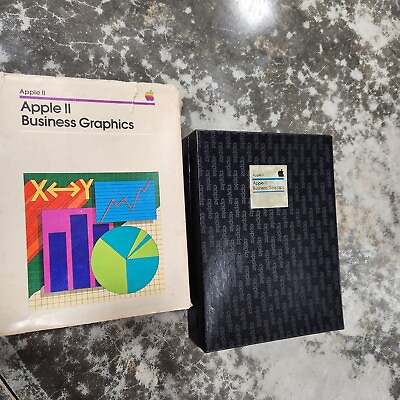 #ad Vintage Apple Computer Apple 2 Business Graphics Software Complete Box W Sleeve