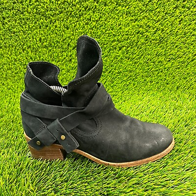 #ad UGG Elora Womens Size 8.5 Black Classic Outdoor Leather Ankle Boots 1019148