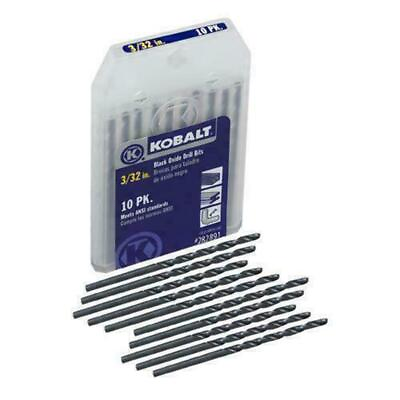 #ad Kobalt 3 32quot; Pilot Twist Drill Bits Black Oxide New Tools Set 10 Pack 282891